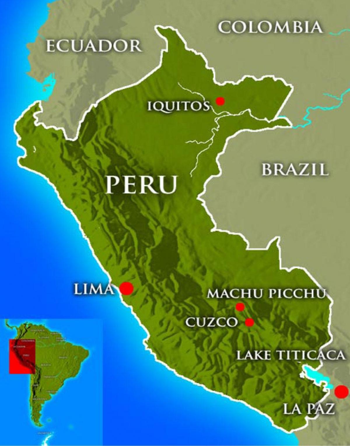 Karta över huvudstaden i peru