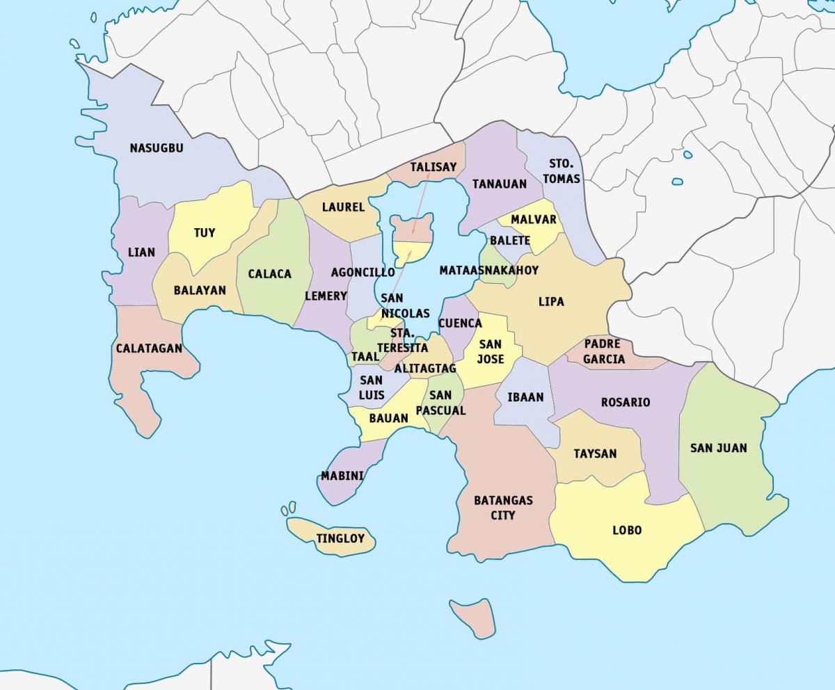 Karta över Lima batangas