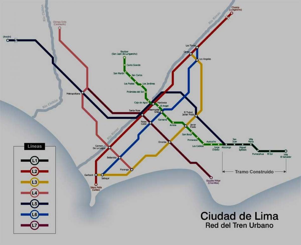 Lima peru metro karta