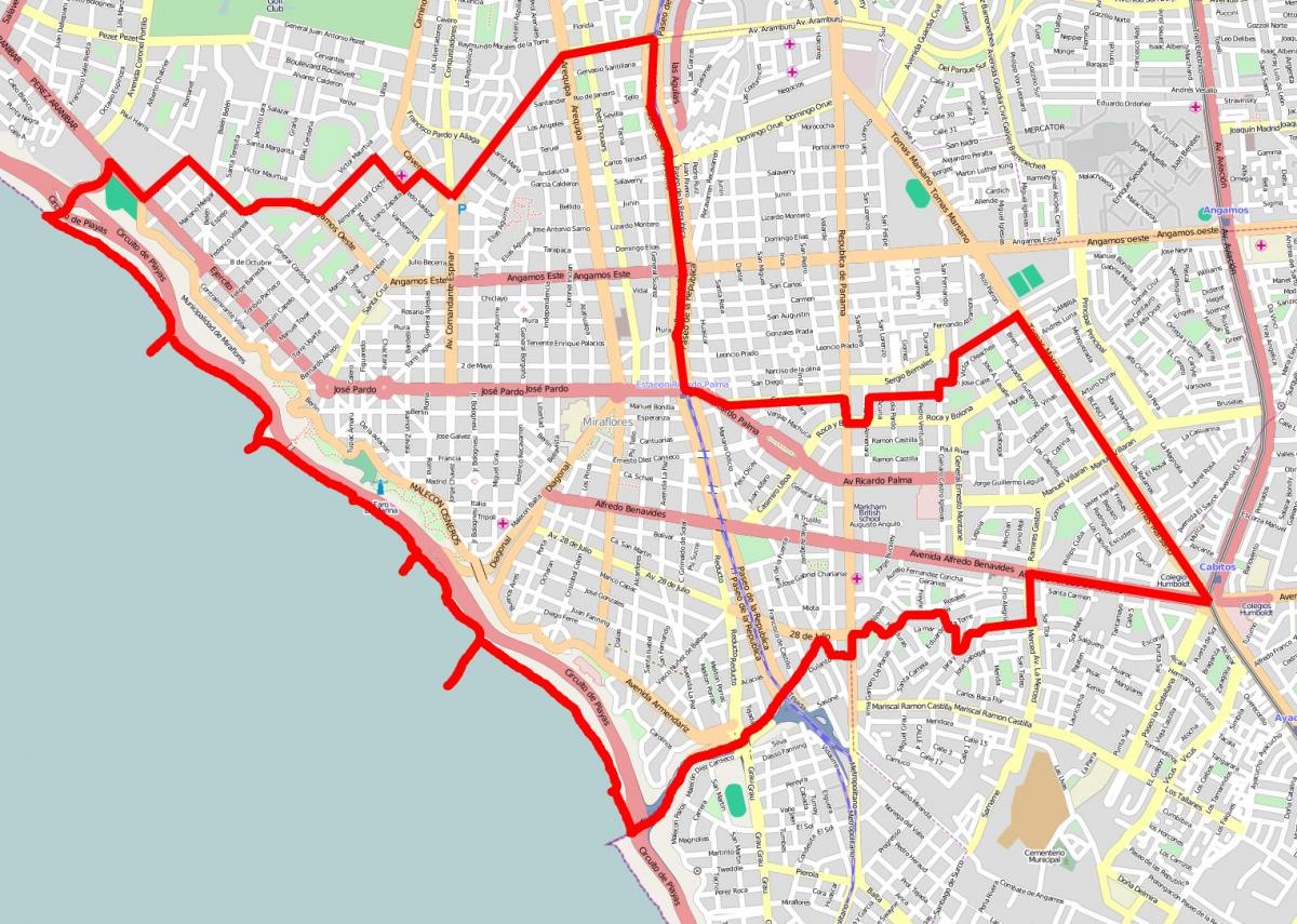 Lima miraflores karta