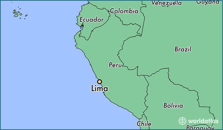Lima peru på världskartan