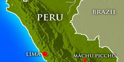 Karta över huvudstaden i peru
