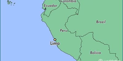 Lima peru på världskartan