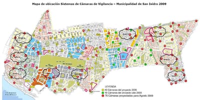 Karta över san isidro i Lima